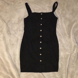 Black button down dress